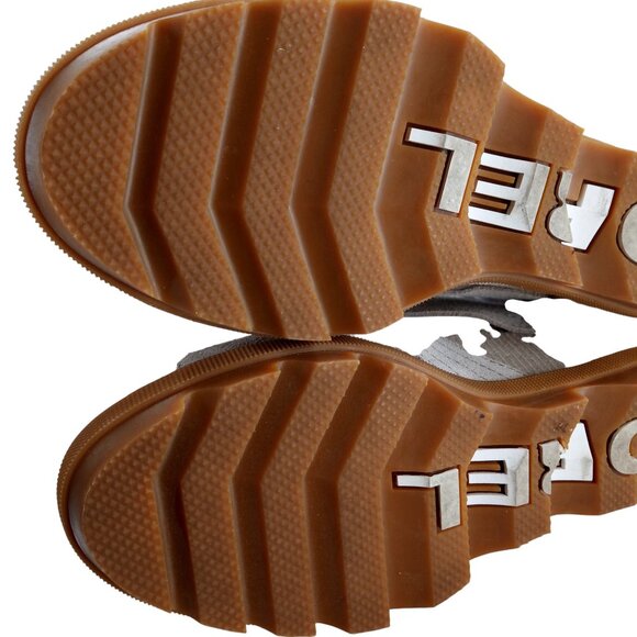 Sorel Joanie II Wedge Lace Up Leather Sandals Size 6.5 Beige Gladiator Kinetic - Picture 7 of 12